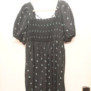 Ava & Viv Black Smocked Dress Size X
